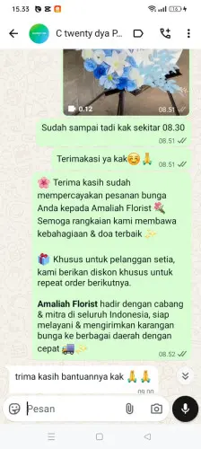 Testimonial Standing Flower kertasana